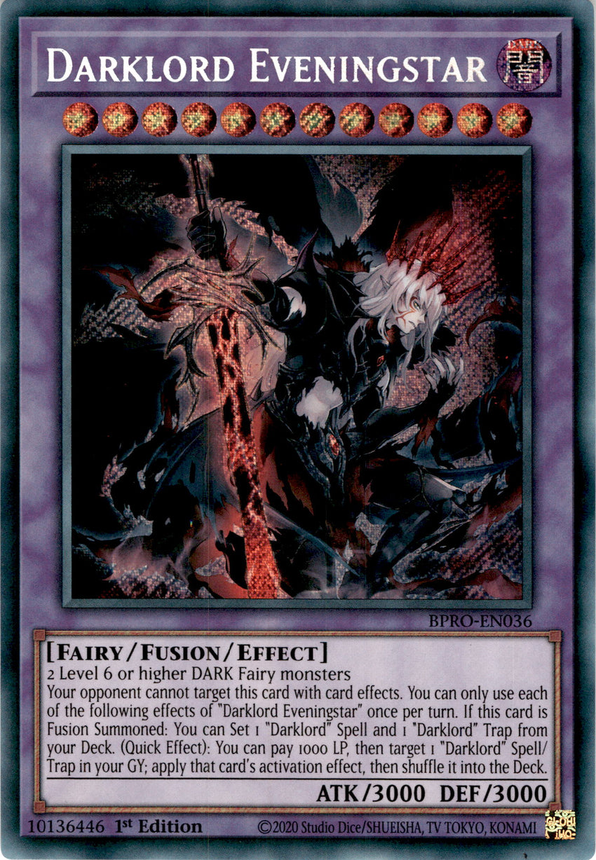 Darklord Eveningstar - (BPRO-EN036) - [Secret Rare] 1st Edition