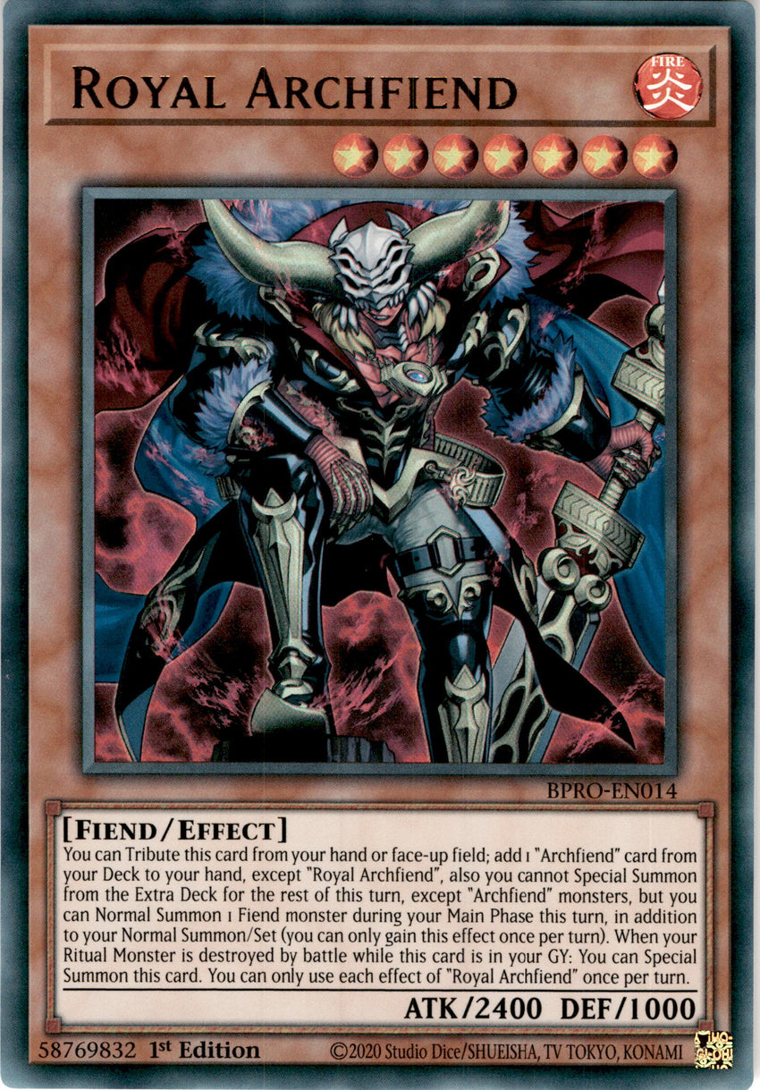 Royal Archfiend - (BPRO-EN014) - [Ultra Rare] 1st Edition