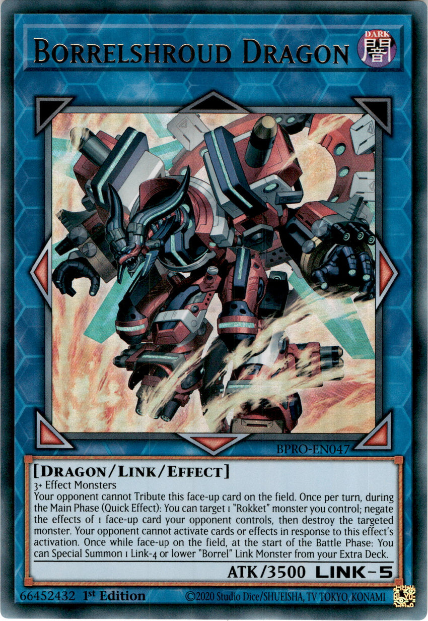 Borrelshroud Dragon - (BPRO-EN047) - [Ultra Rare] 1st Edition