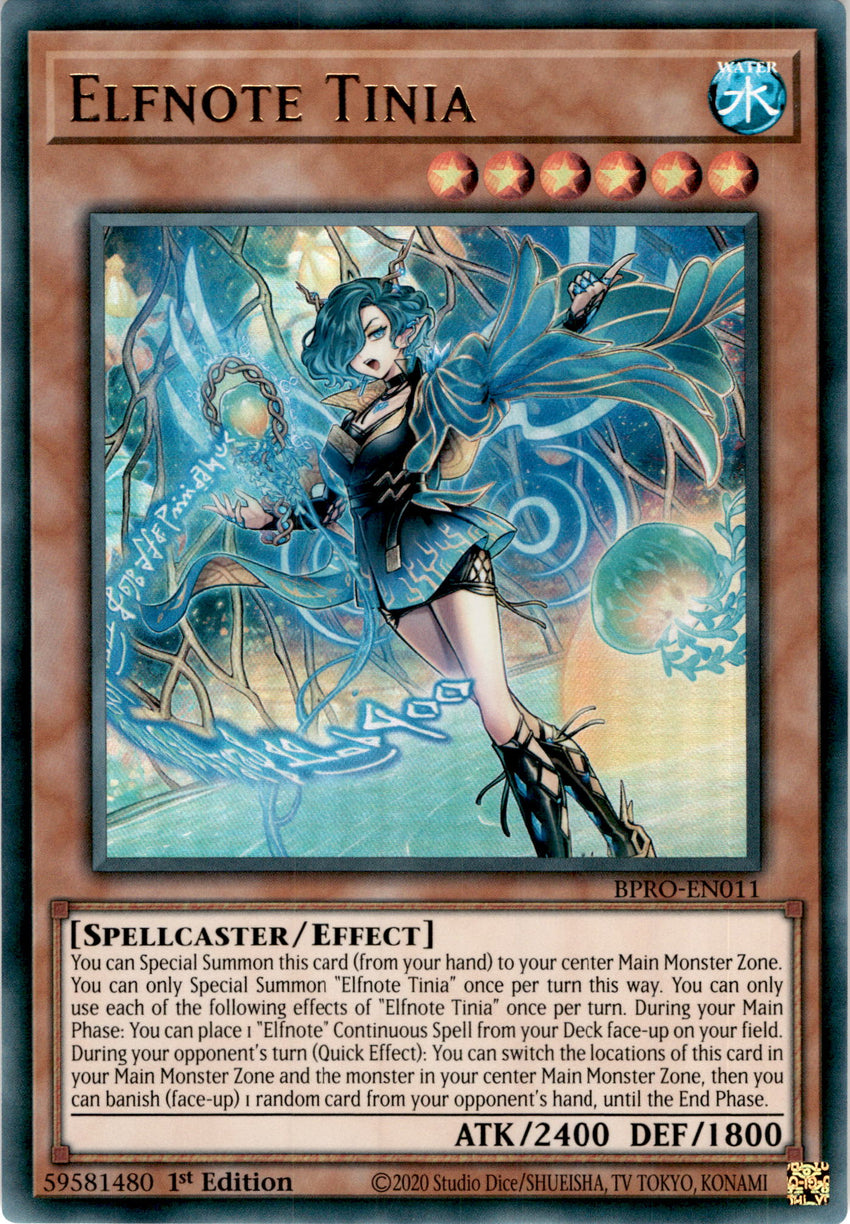 Elfnote Tinia - (BPRO-EN011) - [Ultra Rare] 1st Edition
