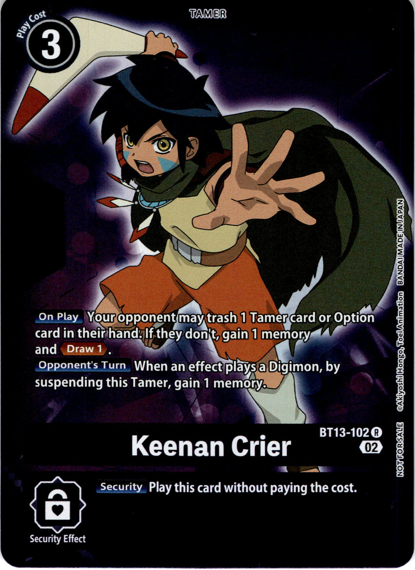 Keenan Crier BT13-102 R - Box Topper BT13 Versus Royal Knights