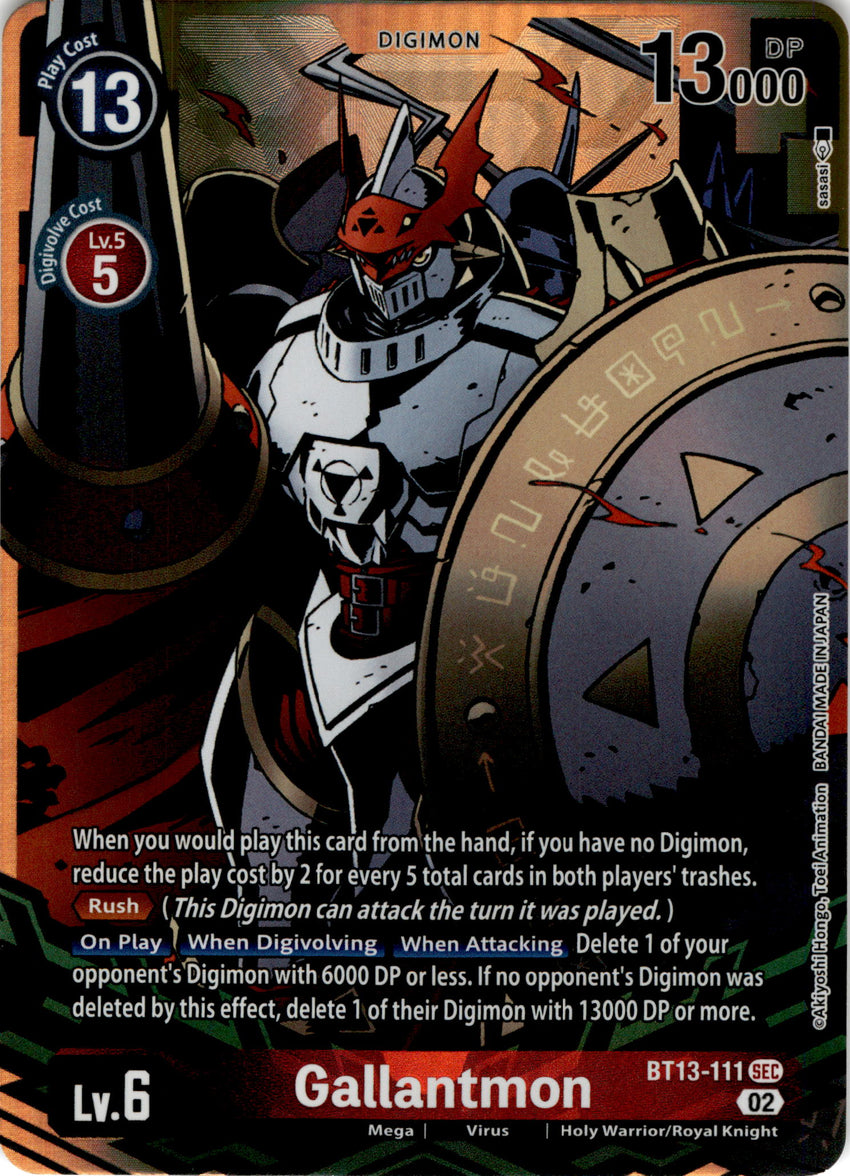 [ALTERNATE ART] Gallantmon BT13-111 Sec - BT13 Versus Royal Knights
