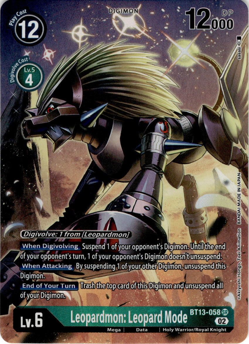 [ALTERNATE ART] Leopardmon Leopard Mode BT13-058 SR - Rare BT13 Versus Royal Knights