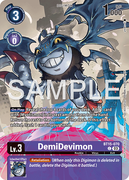DemiDevimon (BT15-070) - [ Box Topper ] EX10 Sinister Order