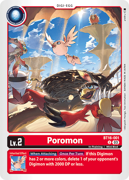 Poromon BT16-001 - Uncommon BT16 Beginning Observer