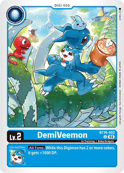 DemiVeemon BT16-002 - Uncommon BT16 Beginning Observer
