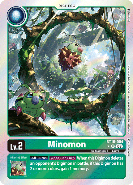 Minomon BT16-004 - BT16 Beginning Observer Box Topper Promo