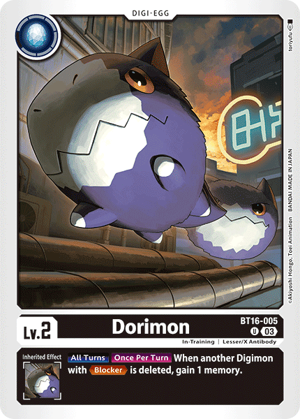 Dorimon BT16-005 - Uncommon BT16 Beginning Observer