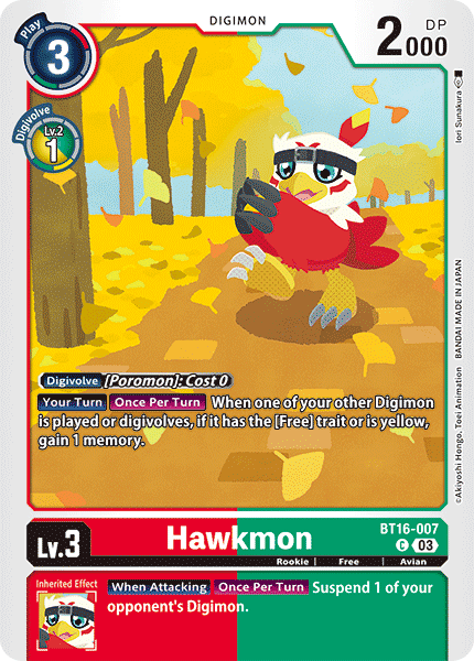Hawkmon BT16-007 - Common BT16 Beginning Observer