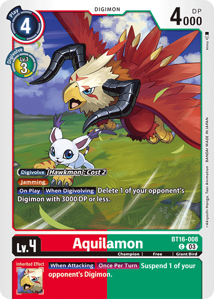 Aquilamon BT16-008 - Common BT16 Beginning Observer