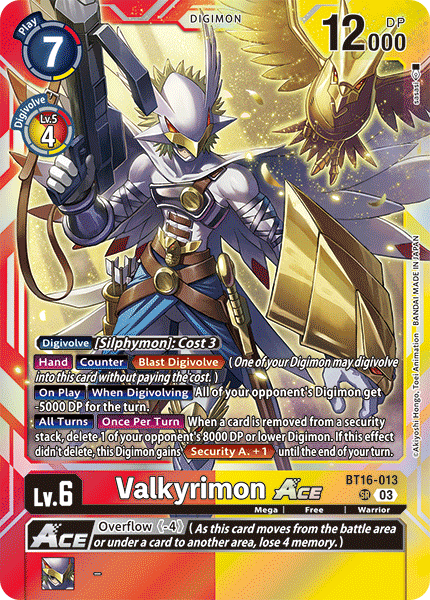 Valkyrimon ACE BT16-013 - Super Rare BT16 Beginning Observer
