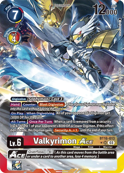 ALTERNATE ART Valkyrimon ACE BT16-013 - SR BT16 Beginning Observer