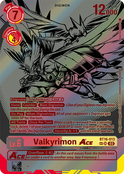 ALTERNATE ART Valkyrimon ACE BT16-013 - SR BT16 Beginning Observer