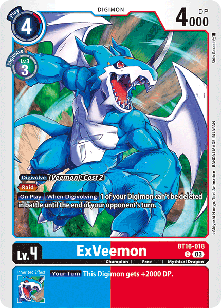 ExVeemon BT16-018 - Common BT16 Beginning Observer