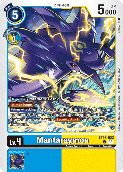 Mantaraymon BT16-022 - Common BT16 Beginning Observer