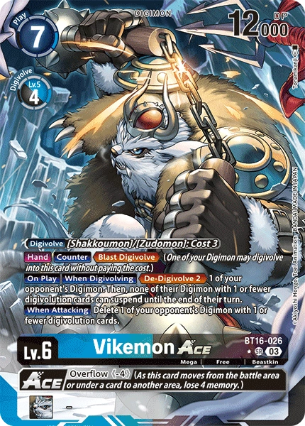 ALTERNATE ART Vikemon ACE BT16-026 - SR BT16 Beginning Observer