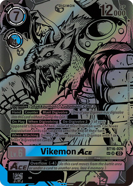 ALTERNATE ART Vikemon ACE BT16-026 - SR BT16 Beginning Observer