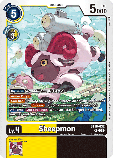 Sheepmon BT16-032 - Common BT16 Beginning Observer