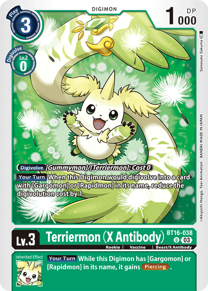 Terriermon (X Antibody) BT16-038 - Uncommon BT16 Beginning Observer