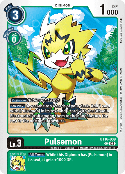Pulsemon BT16-039 - Common BT16 Beginning Observer