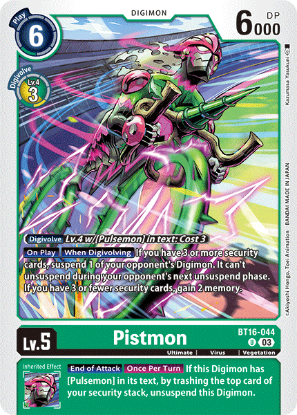 Pistmon BT16-044 - Uncommon BT16 Beginning Observer