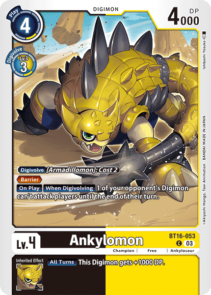 Ankylomon BT16-053 - Common BT16 Beginning Observer