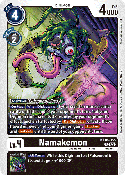 Namakemon BT16-055 - Uncommon BT16 Beginning Observer