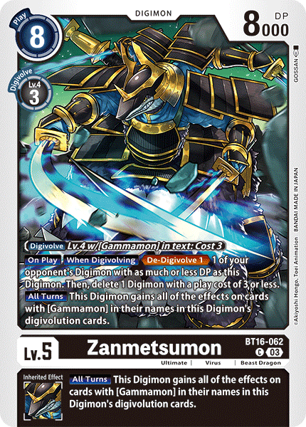 Zanmetsumon BT16-062 - Common BT16 Beginning Observer