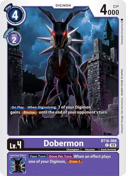 Dobermon BT16-068 - Common BT16 Beginning Observer