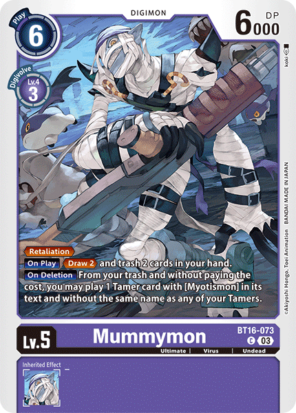 Mummymon BT16-073 - Common BT16 Beginning Observer