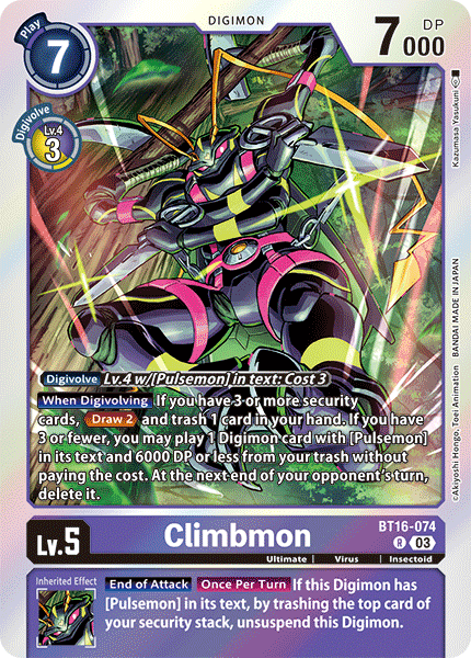 Climbmon BT16-074 - Rare BT16 Beginning Observer