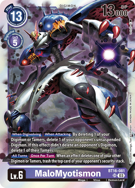 MaloMyotismon BT16-081 - Super Rare BT16 Beginning Observer