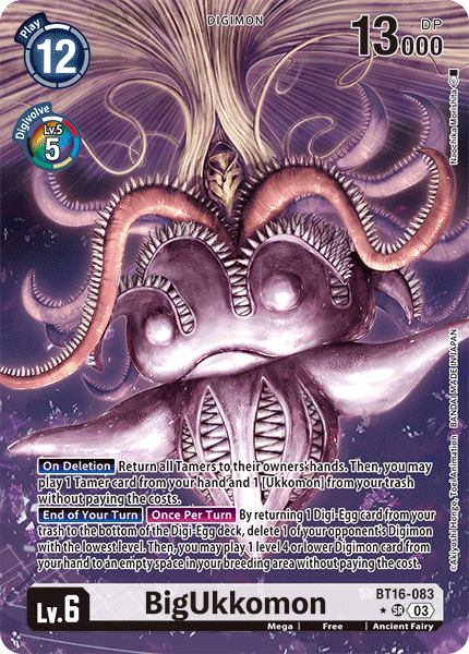 ALTERNATE ART BigUkkomon BT16-083 - SR BT16 Beginning Observer