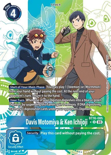 ALTERNATE ART Davis Motomiya & Ken Ichijoji BT16-085 - R BT16 Beginning Observer