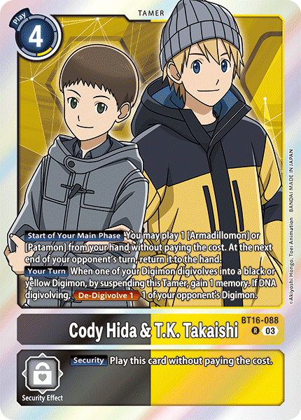 Cody Hida & T.K. Takaishi BT16-088 - Rare BT16 Beginning Observer