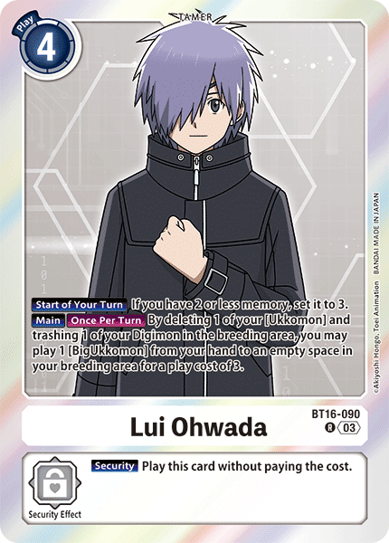 Lui Ohwada BT16-090 - Rare BT16 Beginning Observer