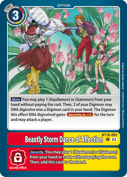 Beastly Storm Dance of Affection BT16-091 - Uncommon BT16 Beginning Observer
