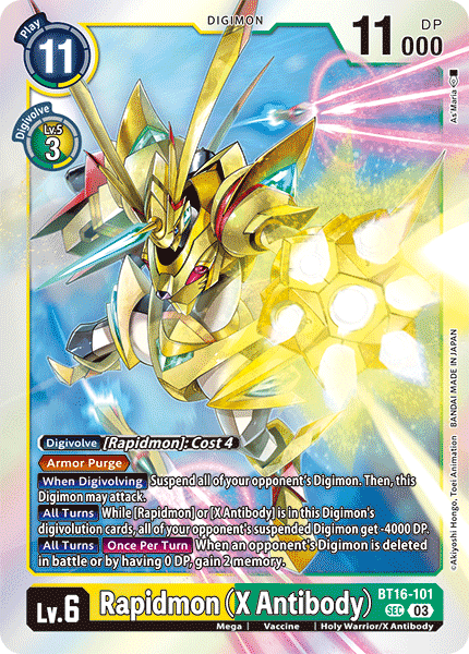 Rapidmon (X Antibody) BT16-101 - Secret Rare BT16 Beginning Observer