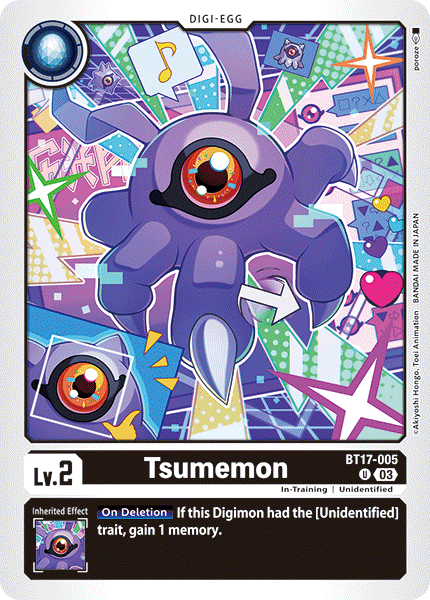 Tsumemon BT17-005 - Uncommon BT17 Secret Crisis