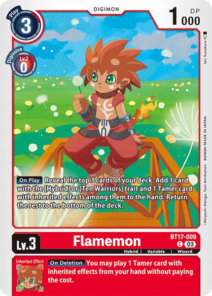 Flamemon BT17-009 - Common BT17 Secret Crisis
