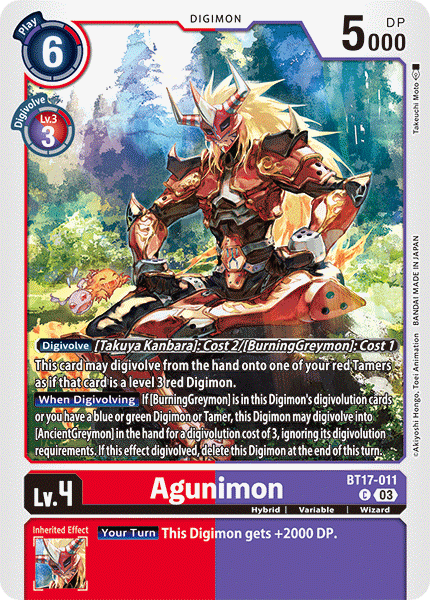 Agunimon BT17-011 - Common BT17 Secret Crisis