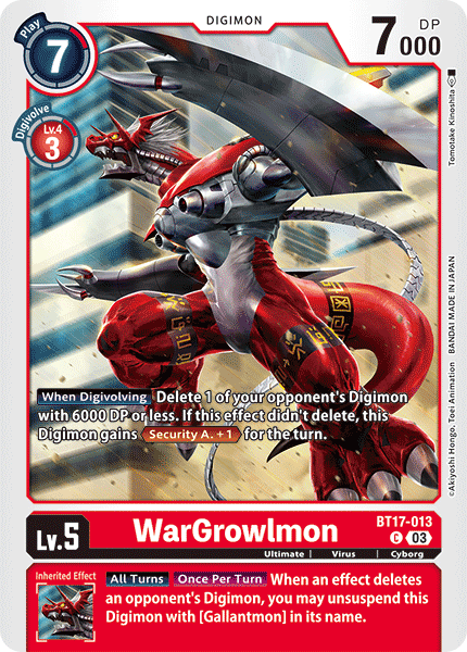 WarGrowlmon BT17-013 - Common BT17 Secret Crisis