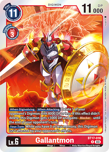 Gallantmon BT17-016 - Rare BT17 Secret Crisis