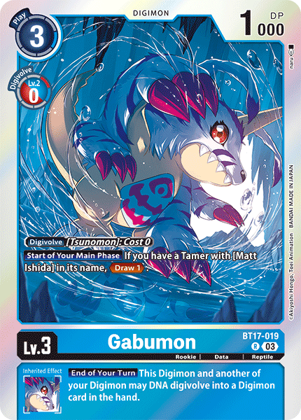 Gabumon BT17-019 - Rare BT17 Secret Crisis