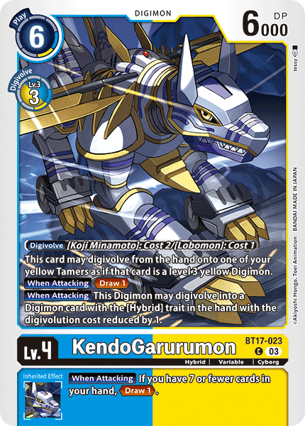 KendoGarurumon BT17-023 - Common BT17 Secret Crisis
