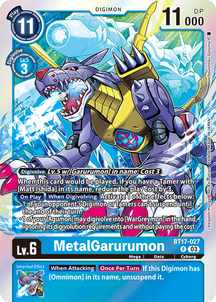 MetalGarurumon BT17-027 - Rare BT17 Secret Crisis
