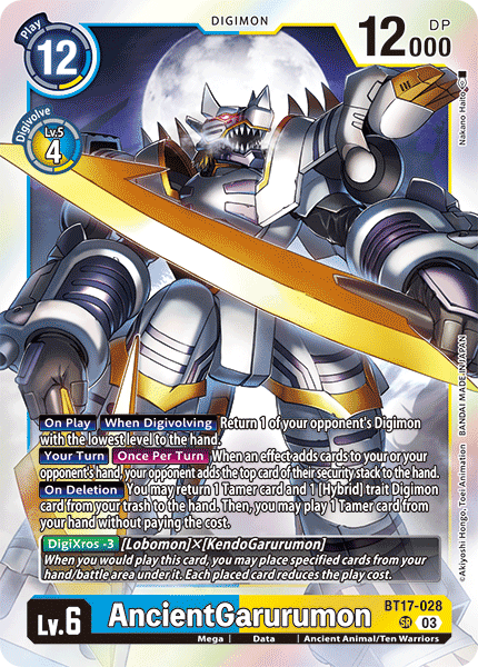 AncientGarurumon BT17-028 - Super Rare BT17 Secret Crisis