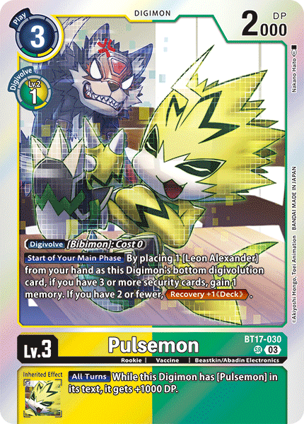 Pulsemon BT17-030 - Super Rare BT17 Secret Crisis