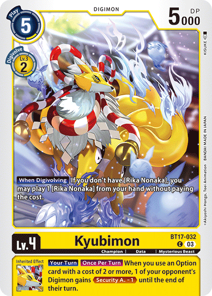 Kyubimon BT17-032 - Common BT17 Secret Crisis