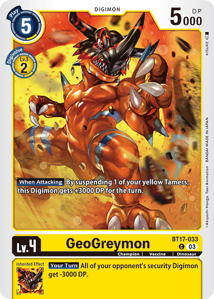 GeoGreymon BT17-033 - Common BT17 Secret Crisis